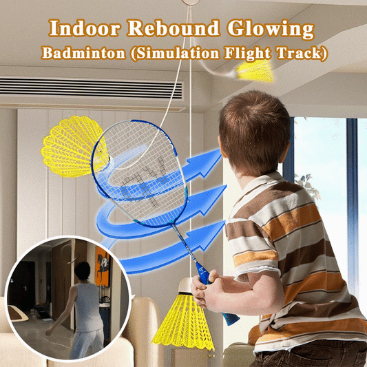 🥰7-Day Limited-Time Discount!🥰 Indoor Bounceable Luminous Badminton Trainer