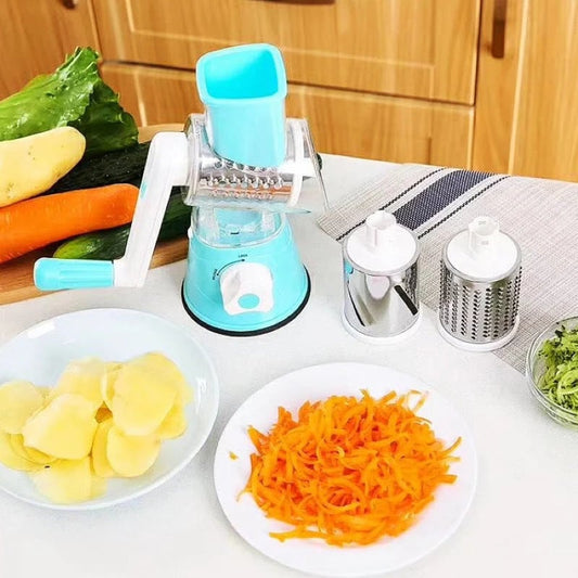 🧑‍🍳kitchen Artifact🥳3 in 1 Rotary Cheese Grater Vegetable Slicer